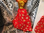 barbie red gold dress